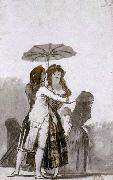 Francisco de goya y Lucientes Couple with Parasol on the Paseo Spain oil painting artist